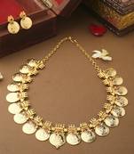 Necklace Set with Laxmi Motif and Gold Coins