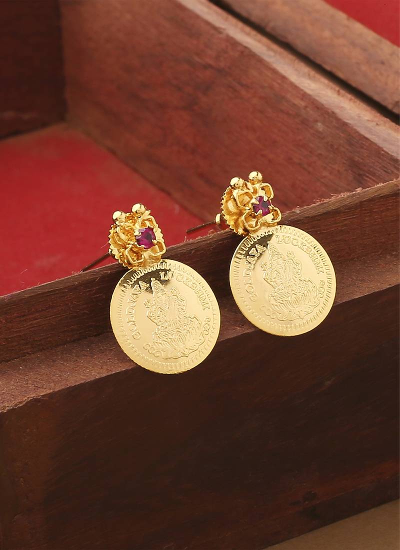 Necklace Set with Laxmi Motif and Gold Coins