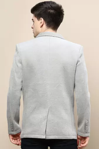 SHOWOFF Men's Notched Lapel Solid Beige Single-Breasted Blazer