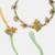 Nvr unisex set of 2 multicolor gold-toned radha krishna beaded bhaiya bhabhi rakhi with roli chawal