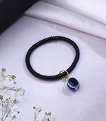  unisex black evil eye spring ring rakhi with roli chawal