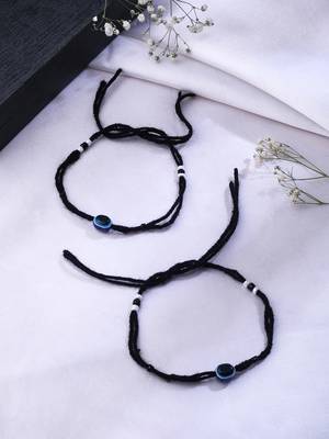  unisex set of 2 black evil eye rakhi with roli chawal 1