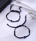  unisex set of 2 black evil eye rakhi with roli chawal