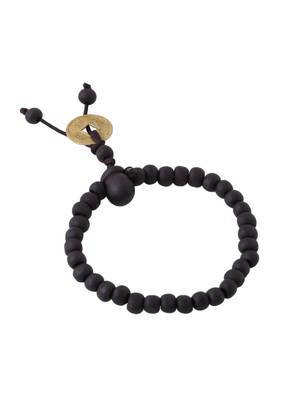  men black beaded elasticated rakhi with roli chawal 3
