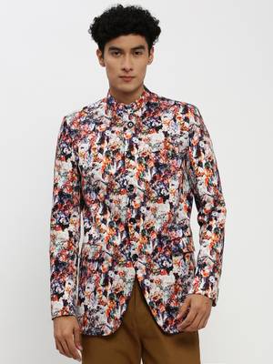 Men's Mandarin Collar Multi Bandhgala Slim Fit Blazer 2