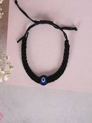 Nvr unisex black evil eye rakhi with roli chawal 1