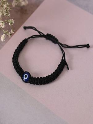 Nvr unisex black evil eye rakhi with roli chawal 3