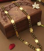 Laxmi Motif Mangalsutra With Gold Coins
