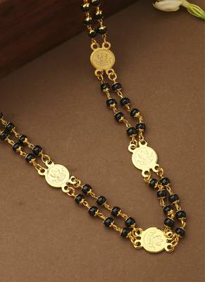 Laxmi Motif Mangalsutra With Gold Coins 2