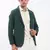 Men's Notched Lapel Solid Green Single-Breasted Blazer