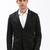 SHOWOFF Men's Notched Lapel Solid Black Single-Breasted Blazer