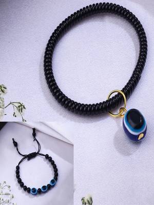  unisex set of 2 black evil eye rakhi with roli chawal 1