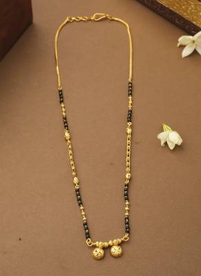 Black Mangalsutra With 2 Stones 2