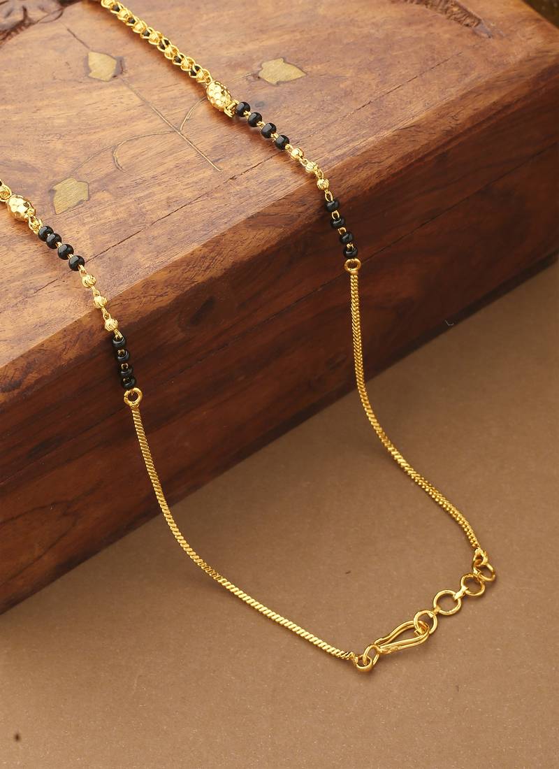 Black Mangalsutra With 2 Stones
