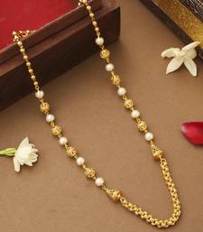 White Gold Beaded Necklace