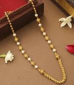 White Gold Beaded Necklace