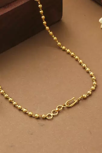 White Gold Beaded Necklace