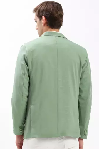 SHOWOFF Men's Notched Lapel Solid Green Single-Breasted Blazer