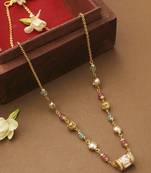 Multicolour Beaded Gold Plated Necklace