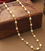 White Gold Plated Beaded Necklace