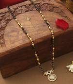 Black Gold Mangalsutra With Single Stone