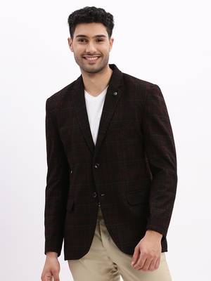 men's printed notched lapel Multicolor single breasted blazer 2