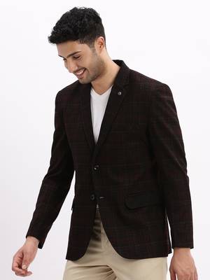 men's printed notched lapel Multicolor single breasted blazer 3