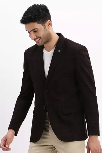 men's printed notched lapel Multicolor single breasted blazer