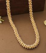 White Gold Beaded Necklace