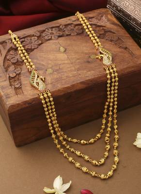 3 Layered Peackock Shaped Necklace 1