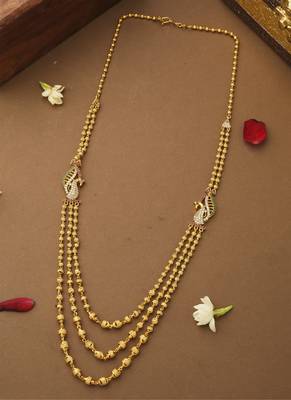 3 Layered Peackock Shaped Necklace 2