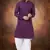Men's cotton blend purple dhoti kurta set