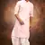 Men's cotton blend pink dhoti kurta set