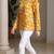 mustard floral georgette women's  styles western top