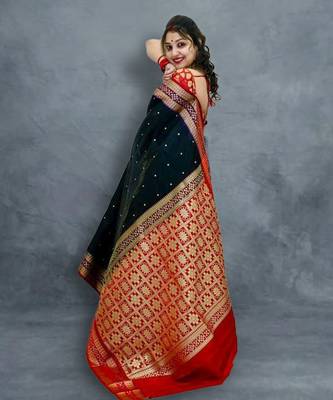  Sambhalpuri Hazara Booti Satin Saree with Blouse Piece 2
