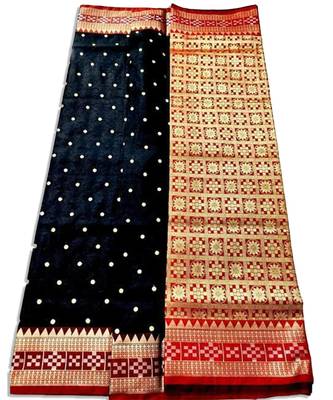  Sambhalpuri Hazara Booti Satin Saree with Blouse Piece 3