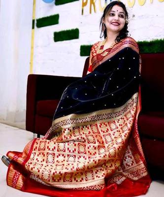  Sambhalpuri Hazara Booti Satin Saree with Blouse Piece 4