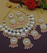  Tradtional Gold Plated Bridal Kundan Choker Wedding Earring Necklace Jewellery Set