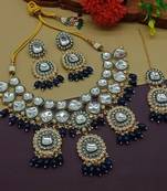  Tradtional Gold Plated Bridal Kundan Choker Wedding Earring Necklace Jewellery Set