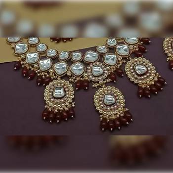  Tradtional Gold Plated Bridal Kundan Choker Wedding Earring Necklace Jewellery Set 2
