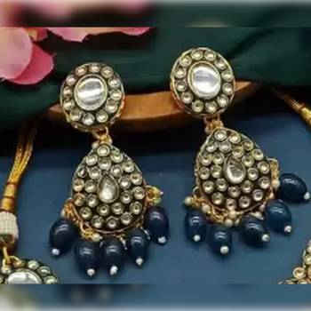  Tradtional Gold Plated Bridal Kundan Choker Wedding Earring Necklace Jewellery Set 2