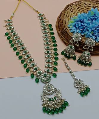  Tradtional Gold Plated Bridal Kundan Choker Wedding Earring Necklace Jewellery Set 1