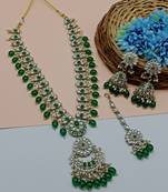 Tradtional Gold Plated Bridal Kundan Choker Wedding Earring Necklace Jewellery Set