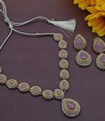  Tradtional Gold Plated Bridal Kundan Choker Wedding Earring Necklace Jewellery Set