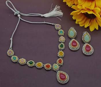  Tradtional Gold Plated Bridal Kundan Choker Wedding Earring Necklace Jewellery Set 1