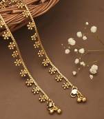 Classic Kundan Work Floral Anklets