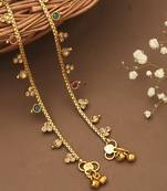 Multicolour Kundan Bridal Anklets