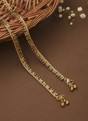 Vintage Gold Kundan Anklets 1