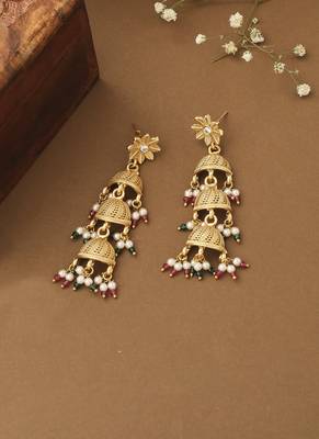 Antique Jewellery Designer Party Wear Earrings 3