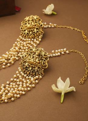 Beaded Ear Chain Set with Motif 2